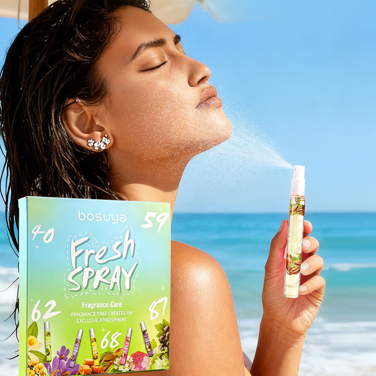 Perfume Travel Set - 5pcs Flower and Fruit Fragrance Spray