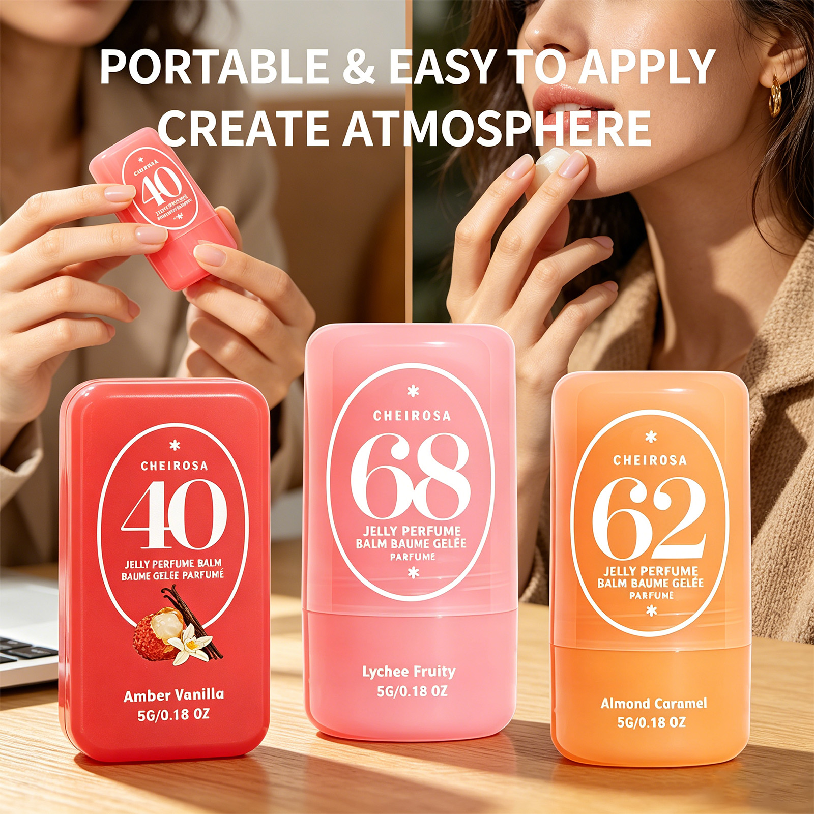 Perfume Travel Set - Jelly Perfume Balm Solid Perfume Lychee