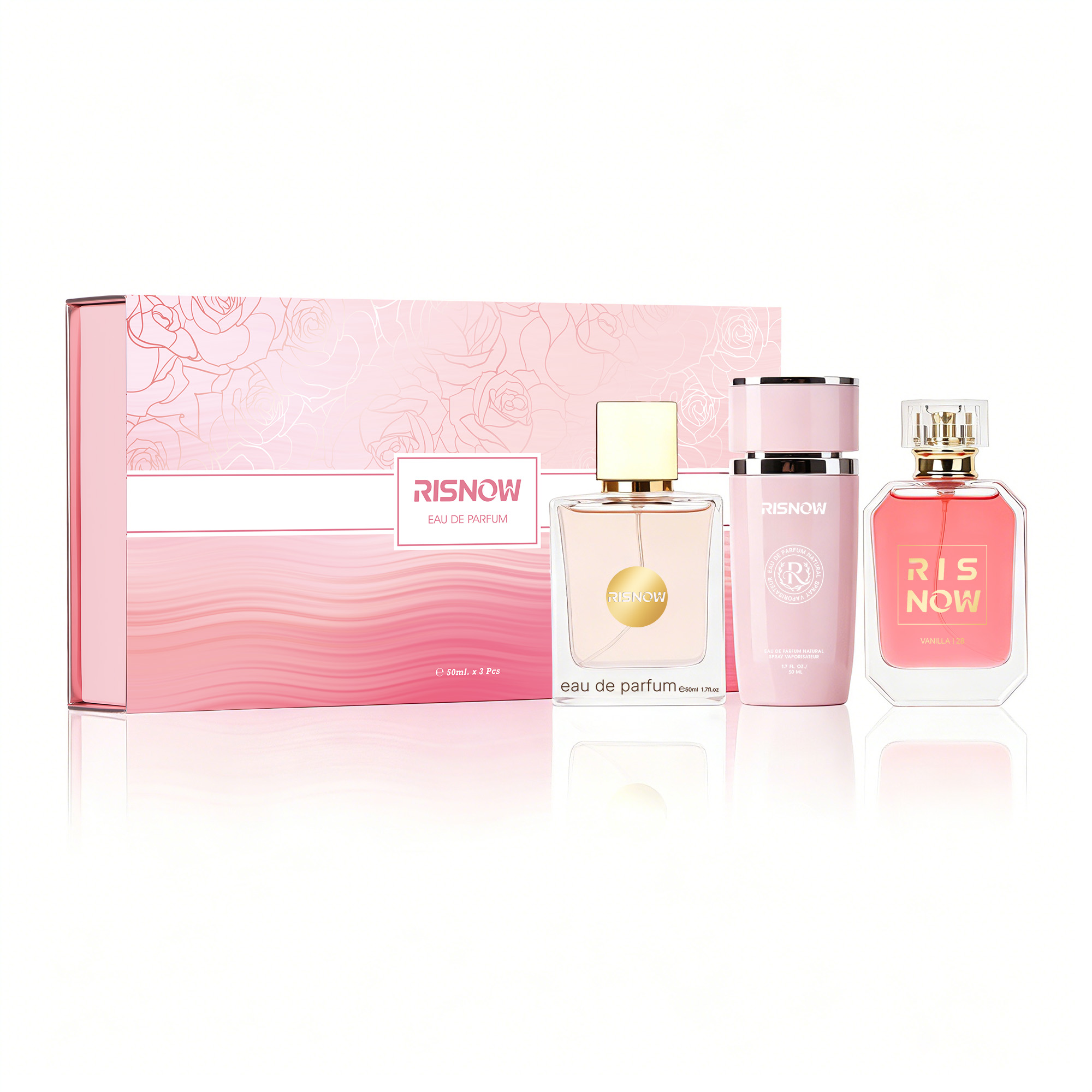 Perfume Travel Set - 3 Pcs 50ml Set Of Floral