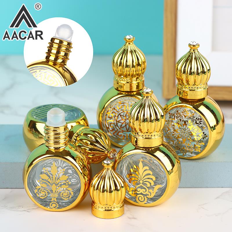 1pc 10ml Gold Arabic Crystal E - مراجعة Attar Oil Roll On وسعره