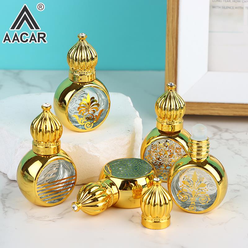 1pc 10ml Gold Arabic Crystal E - مراجعة Attar Oil Roll On وسعره