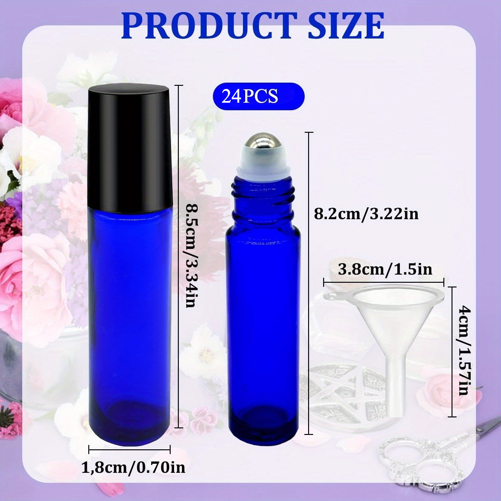 24pcs Glass Roll on Bottle 10m - مراجعة Attar Oil Roll On وسعره