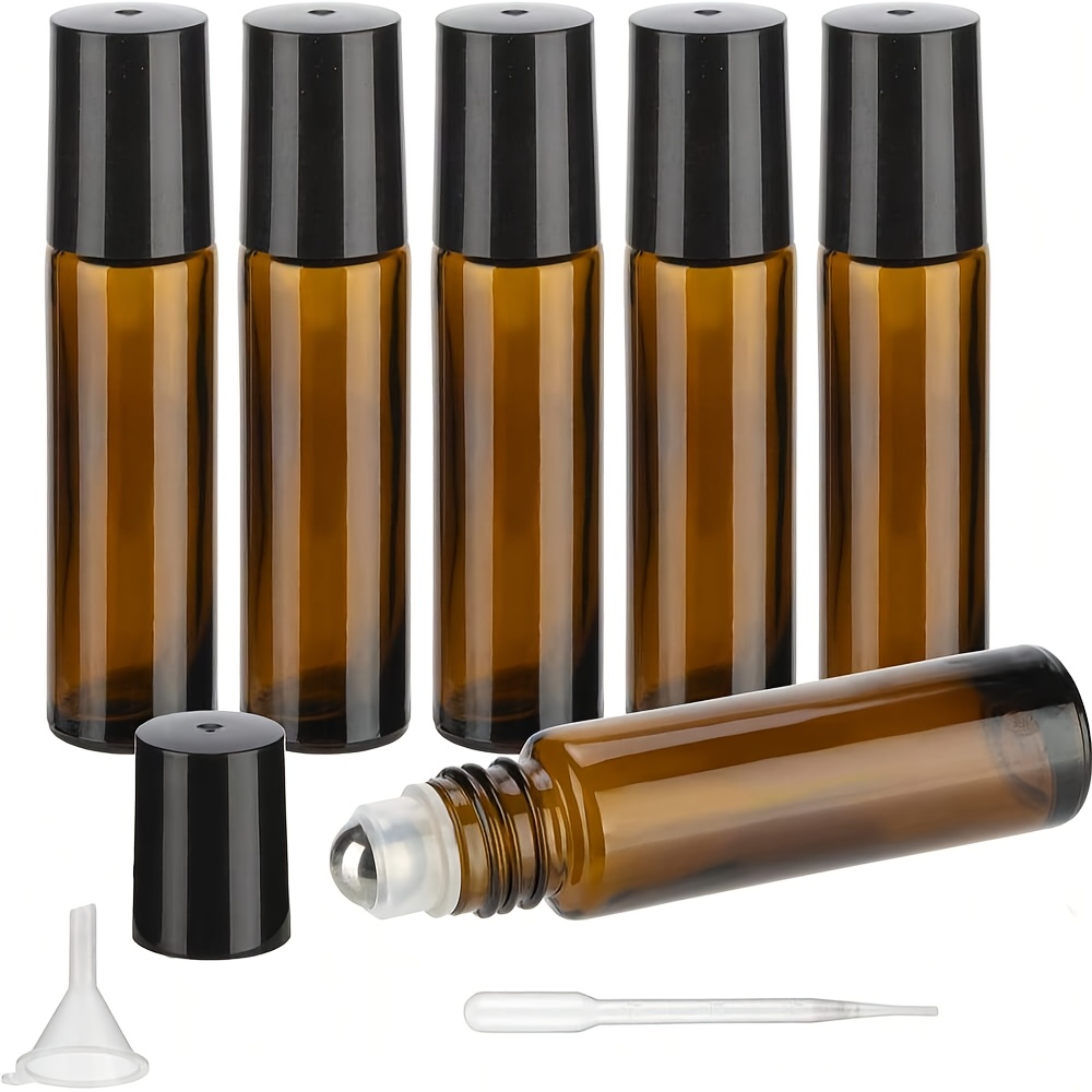 5/10PCS 5/10ml Amber Glass Emp - مراجعة Attar Oil Roll On وسعره