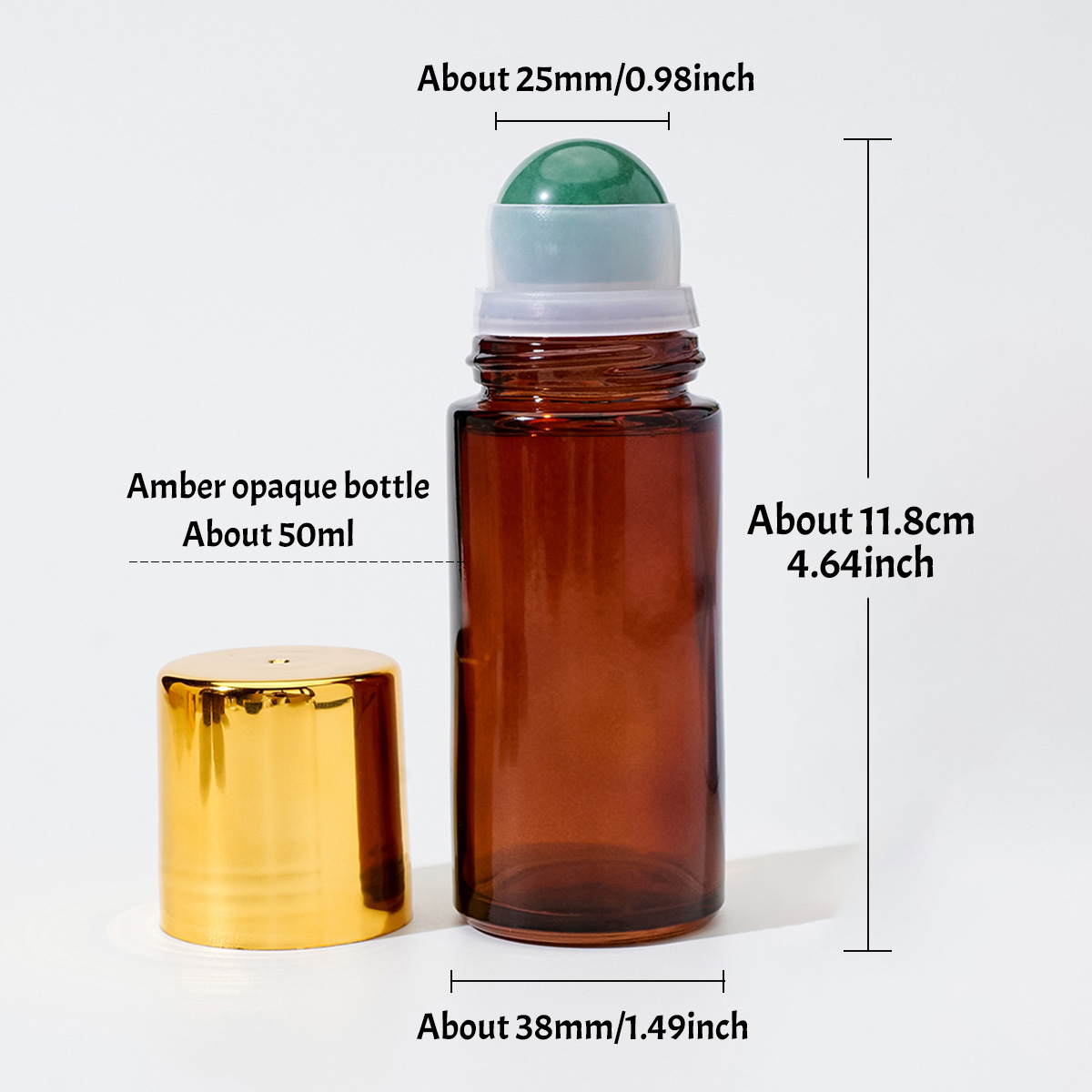 50ml Amber Glass Roll On Bottl - مراجعة Attar Oil Roll On وسعره