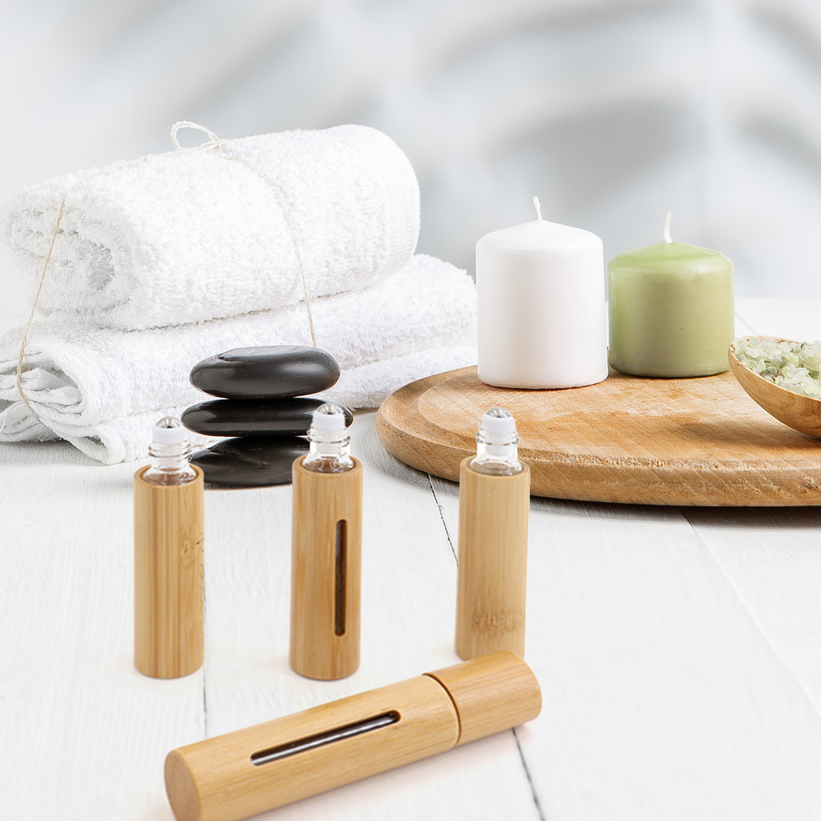 3/5/10ml Natural Bamboo Wood R - مراجعة Attar Oil Roll On وسعره