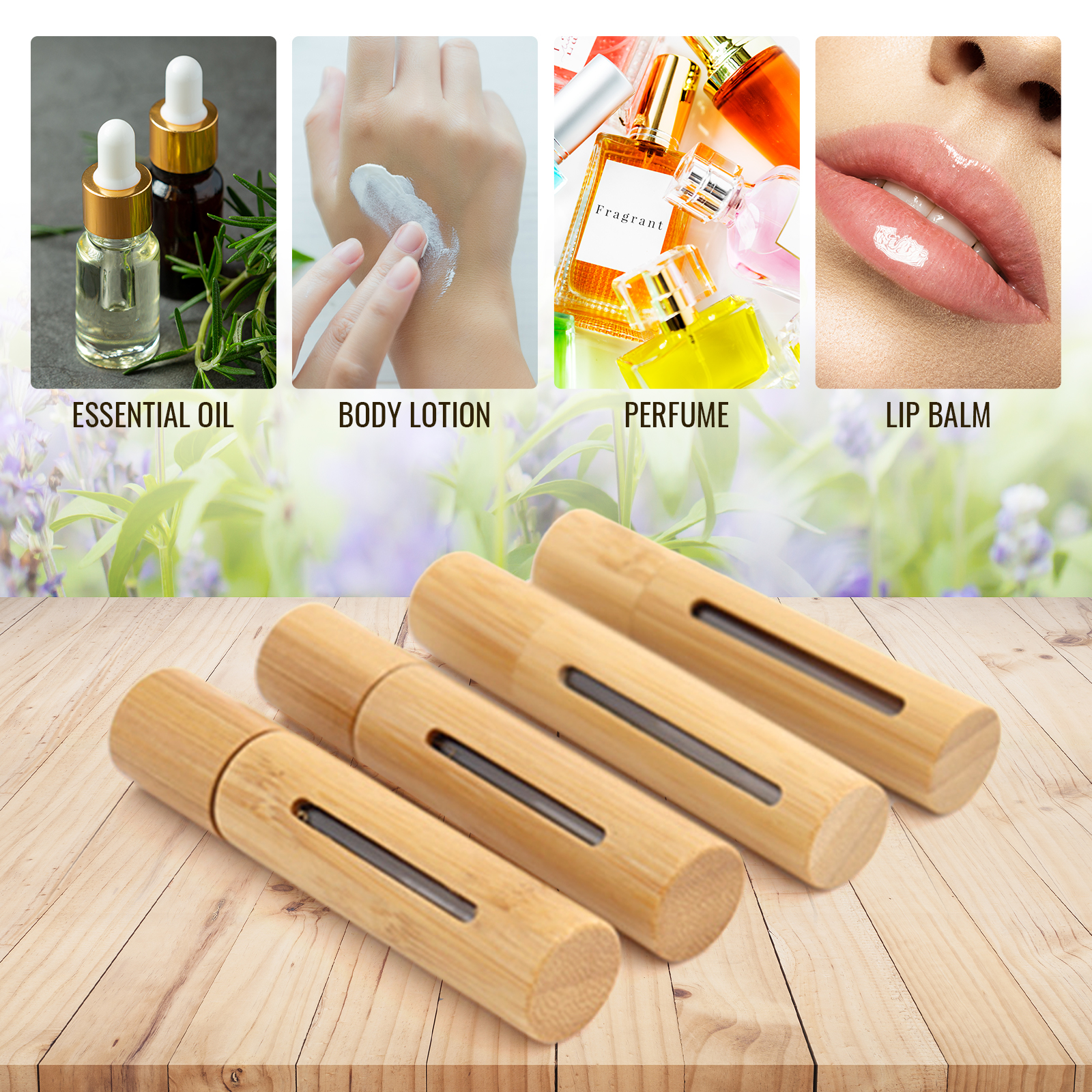 3/5/10ml Natural Bamboo Wood R - مراجعة Attar Oil Roll On وسعره