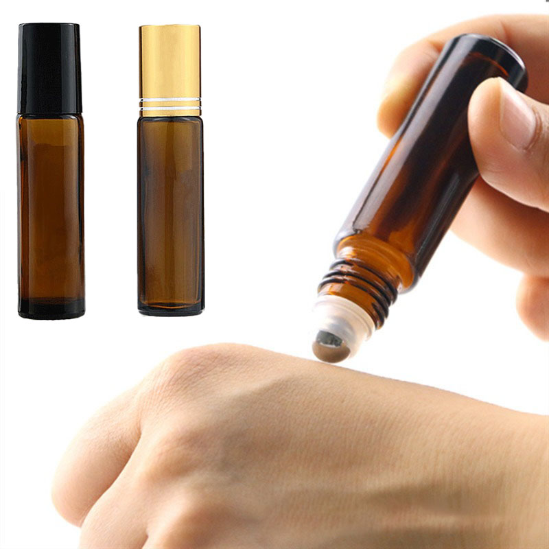 5PCS 10/15ml Amber Glass Empty - مراجعة Attar Oil Roll On وسعره