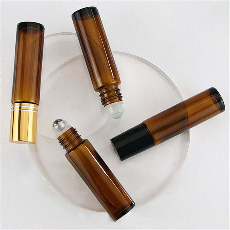 5PCS 10/15ml Amber Glass Empty - مراجعة Attar Oil Roll On وسعره